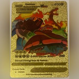 Gold foil Venusaur, Charizard, and Blastoise Vmax